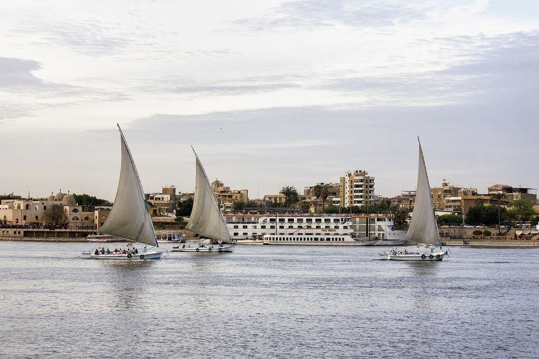 Feluccas sailing on the Nile