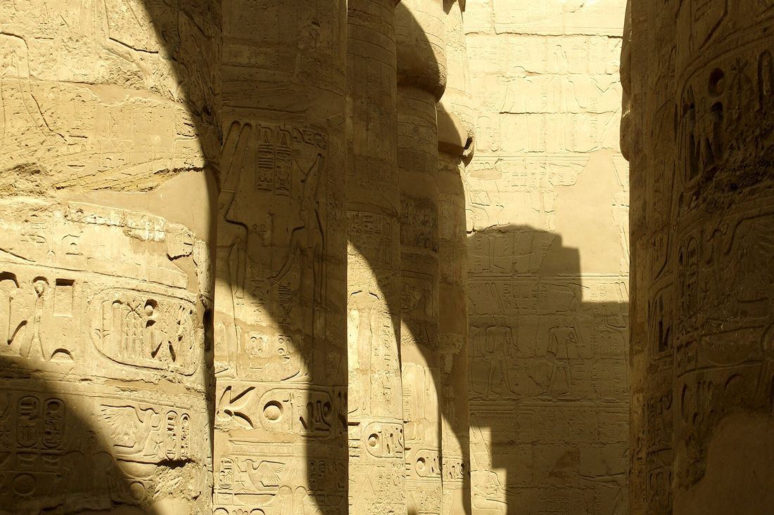Columns of the Great Hypostyle Hall at Karnak