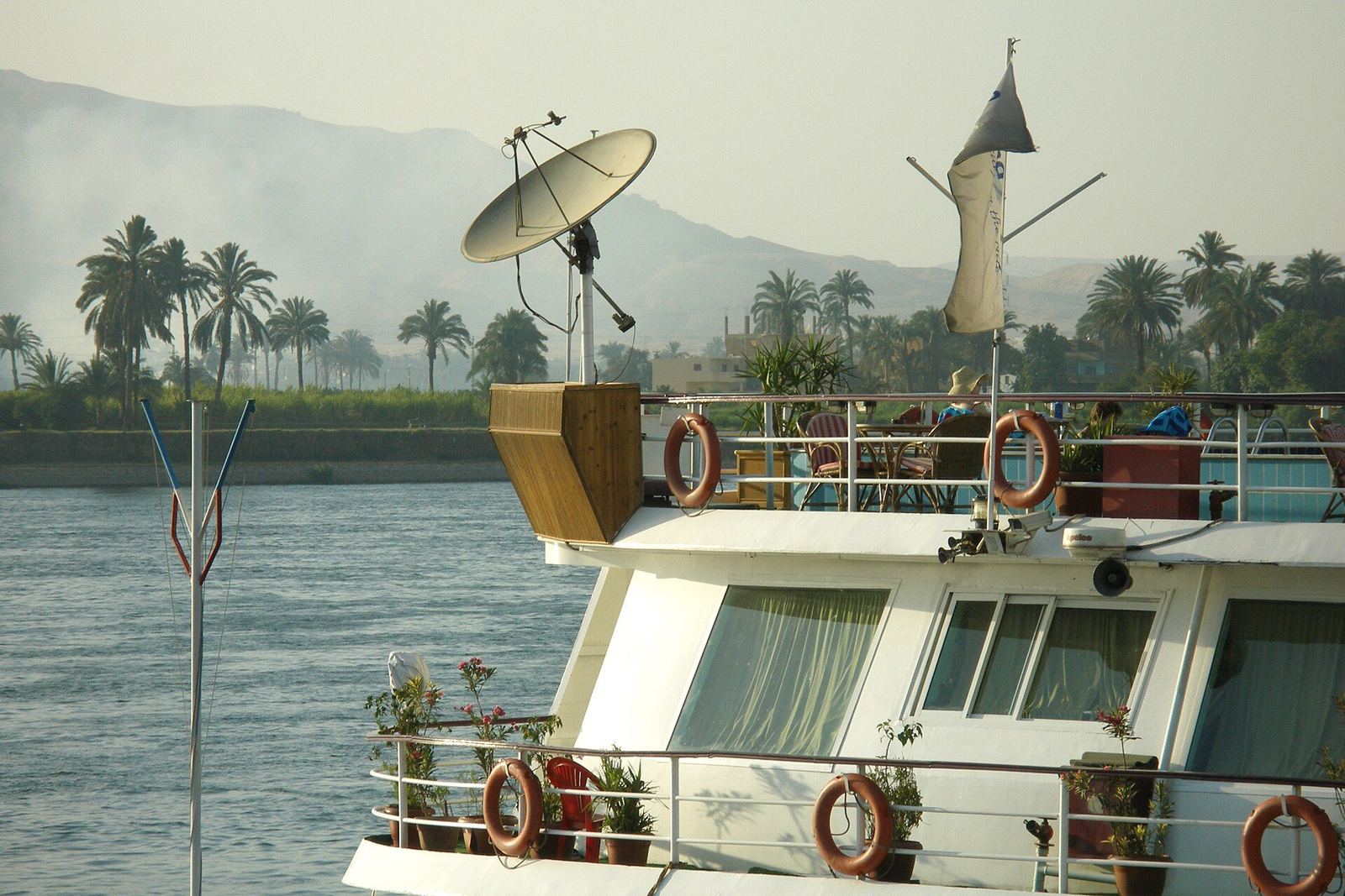 A cruise ship on the Nile at Luxor